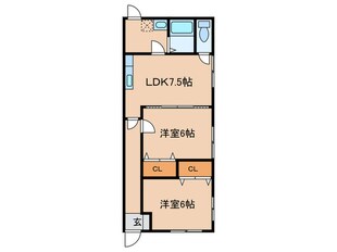 コーポ朝霧の物件間取画像